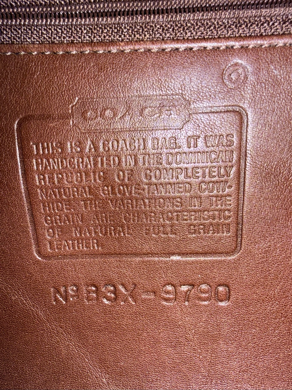 COACH 🌟👜 Pristine Vintage Mahogany Leather City Bag 9790 Crossbody w/ Dust Bag - Picture 9 of 11